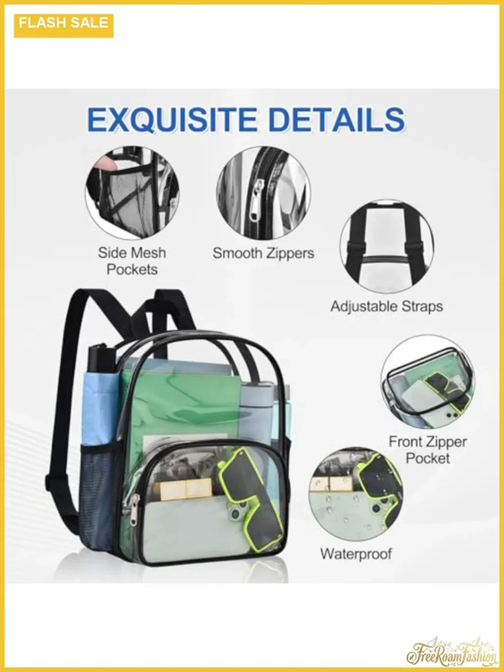 N/A clear backpack
